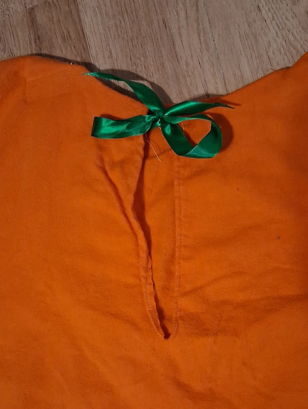 Kids Pumpkin Costume Set - Orange with Green Accents-Hand Made